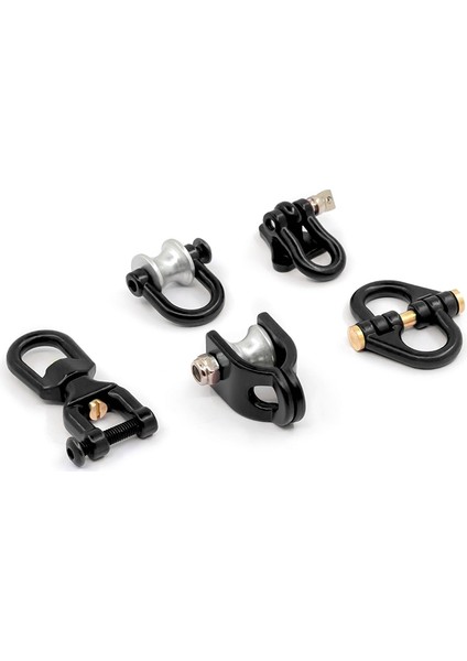 Metal Kaldırma Kasnağı Kelebek Halka Toka Römork Çekme Kancası Aksesuarları 1/10 Rc Paletli Eksenel SCX10 AXI03004 Trx4,c (Yurt Dışından)