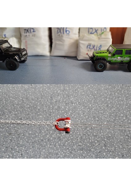 Metal Kaldırma Kasnağı Kelebek Halka Toka Römork Çekme Kancası Aksesuarları 1/10 Rc Paletli Eksenel SCX10 AXI03004 Trx4,c (Yurt Dışından)