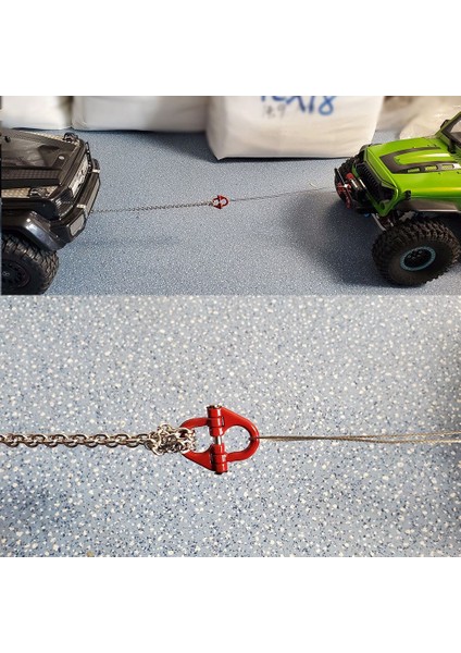 Metal Kaldırma Kasnağı Kelebek Halka Toka Römork Çekme Kancası Aksesuarları 1/10 Rc Paletli Eksenel SCX10 AXI03004 Trx4,c (Yurt Dışından)