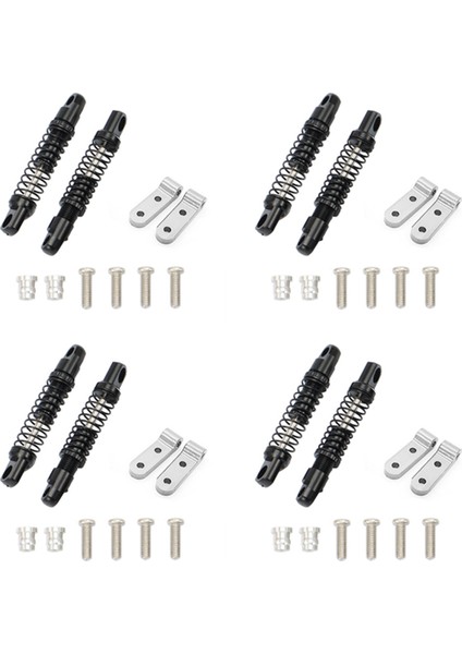 D12 Rc Araba Için 4 Takım Sabit Koltuk Yükseltme Parçaları Aksesuarları ile Metal Arka Amortisör, 4 (Yurt Dışından)