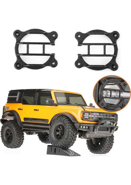 Far Kapağı 3D Ön Lamba Koruması Trx4 -4 2021 1/10 Rc Paletli Araba Yükseltme Parçaları Aksesuarları (Yurt Dışından)