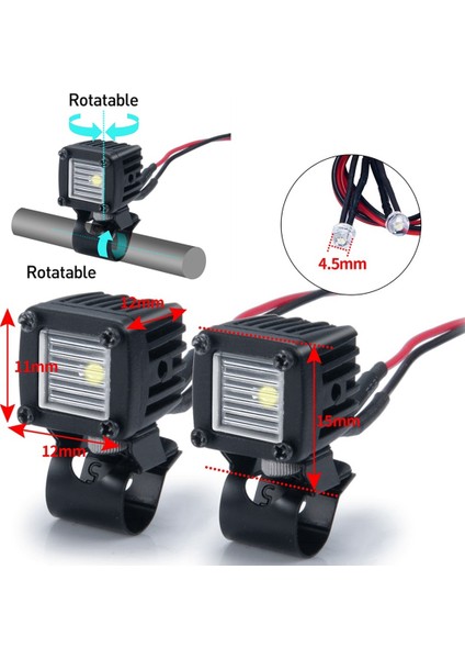 Modifiye Farlar Spot Araba Üst Işıklar Tampon Işık Eksenel SCX10 Trx4 Trx6 1/10 Rc Paletli Araba, B (Yurt Dışından) modelleri