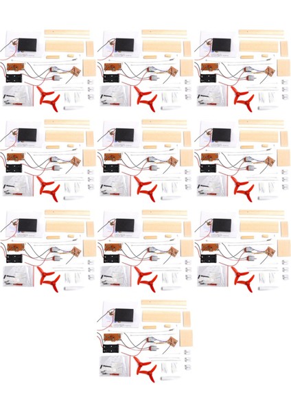 10X Gömülü Rüzgar Türbini Model Tekne Ahşap Uzaktan Kumandalı Tekne Dıy (Yurt Dışından)