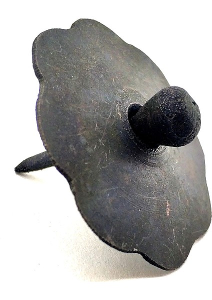 Antika Tarz Dekoratif Pirinç Düğmeli Kabara - 40 mm, Oksit