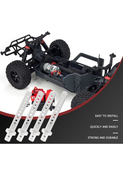 4 Adet Metal Rc Araba Kabuk Sütun Vücut Mesajları Montaj Için 1/10 Paletli Araba Eksenel SCX10 SCX10 Iı D90, Gümüş (Yurt Dışından)