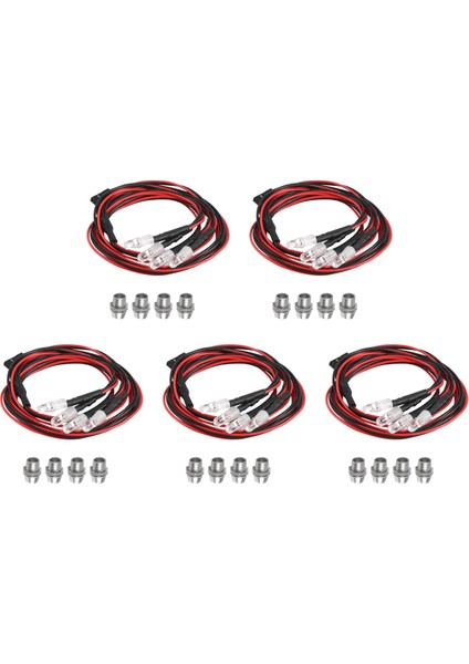 4 Rc LED Işık Kiti Için 1/10 Rc Araba Kamyon Paletli Rc Modeli Drift Araba Far Arka Lambası, 5mm, Renkli (Yurt Dışından) modelleri