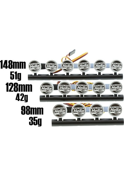 1 Adet Rc Araba LED Tavan Lambası Işıkları Çubuğu 1/10 Rc Paletli Araba-4 SCX10 90046,128MM (Yurt Dışından) modelleri