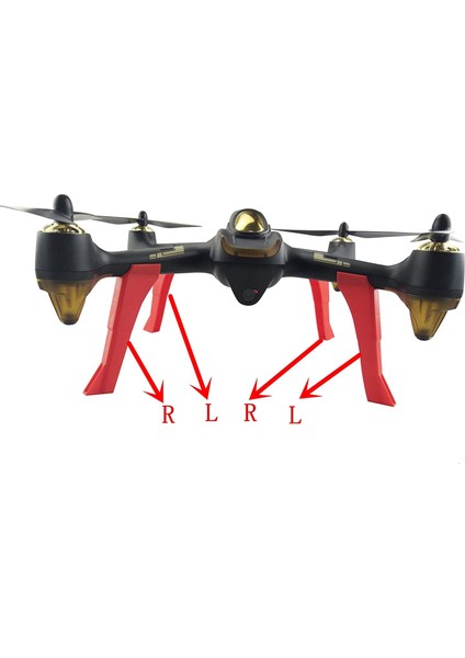 4 Adet Helikopter Aksesuarı Iniş Takımı H501S H501C X4 Fpv Dört Eksenli Uçak Parçaları Kırmızı (Yurt Dışından)