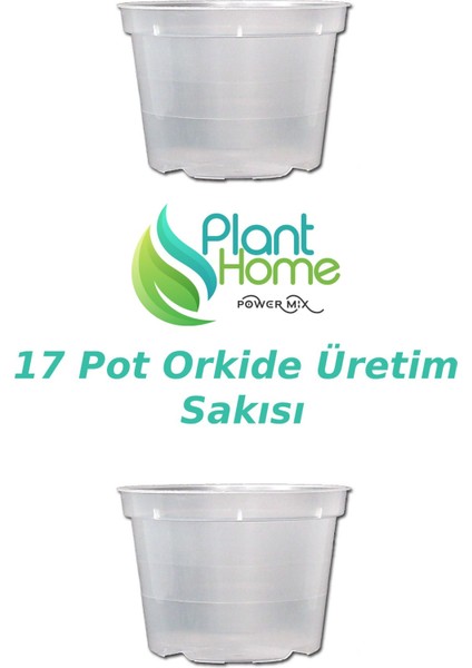 17 Pot Orkide Üretim Saksısı - Tropikal Bitki ve Köklü Bitkiler Için Özel Üretim Saksısı 2 Adet