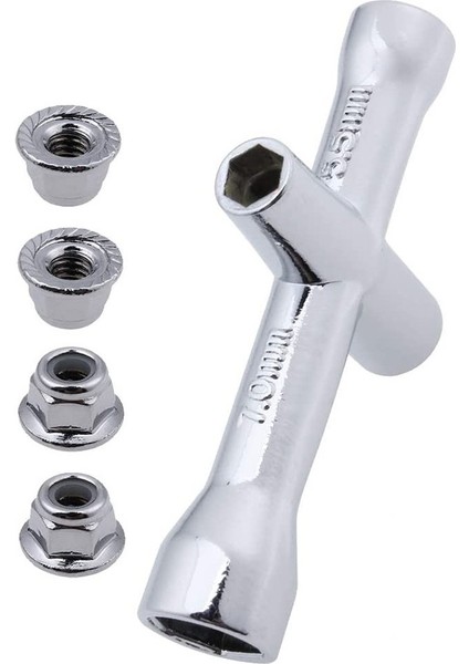 Metal 12MM Tekerlek Altıgen Adaptör 7mm Kalınlığı Flanşlı Kilit Somun Anahtarı 1/10 Stampede Slash Rc Araba, 3 (Yurt Dışından)