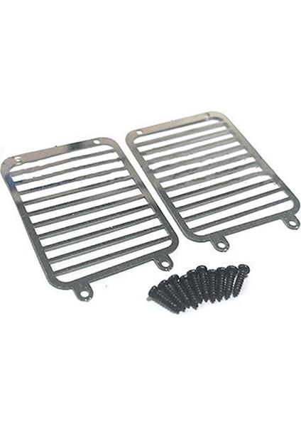 1 Çift Metal Far Izgarası Aydınlatma Koruması Abajur 1/10 Rc Paletli Trx6 G63 Trx4 G500 Yükseltmeler, Gümüş (Yurt Dışından)