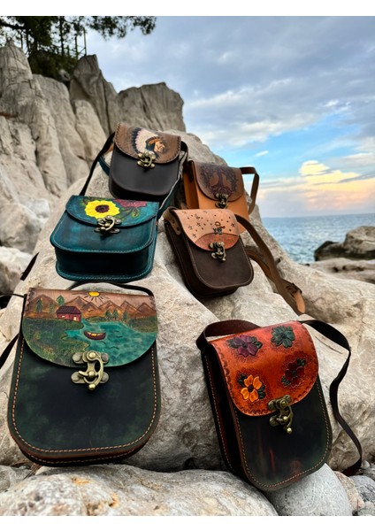 Nobleıstıque Tarz Moda Şık Kaliteli Hakiki Deri Kullanışlı Kadın Omuz Çanta - El Yapımı Tasarım Trend fiyatları