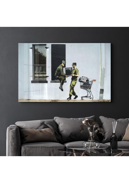 Banksy - Looting Soldiers Cam Tablo