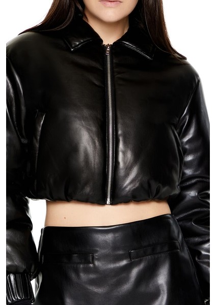 Crop Bomber Ceket