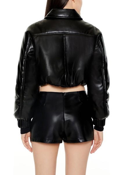 Crop Bomber Ceket