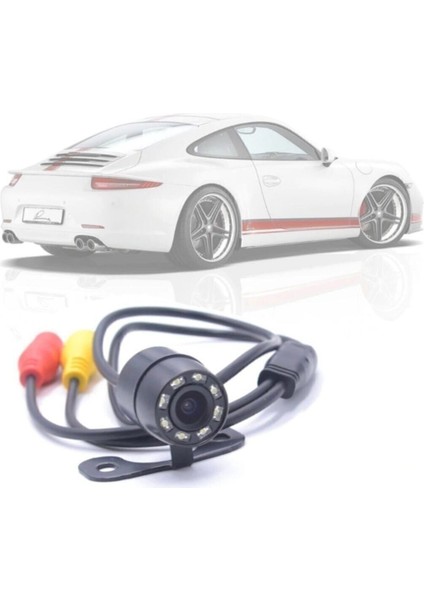 Araba Geri Görüş Kamerası 8 Ir Ledli Gece Görüşlü Çift Aparatlı Mesafeli fırsatları