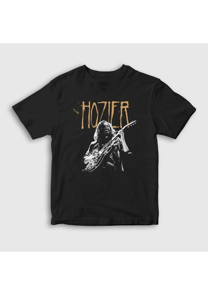 Çocuk Siyah Dublin Guitar Müzik Hozier T-Shirt