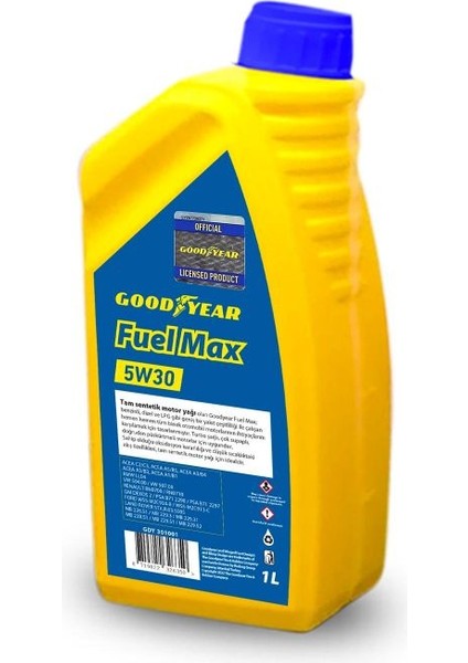 FUEL MAX 5W30-PARTİKÜLLÜ 1 LİTRE MOTOR YAĞI