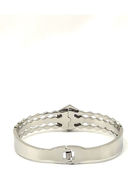 Kadın Çelik Bileklik,siyah Taşlı Kelepçe Bileklik fiyatları