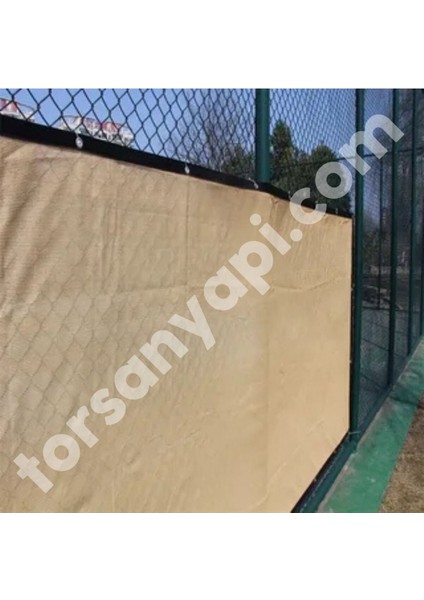 Güneşlik File – Yüzde 75 Lik – Çit Filesi – Krem – Şeritli ve Halkalı - 1 Metre x 13 Metre