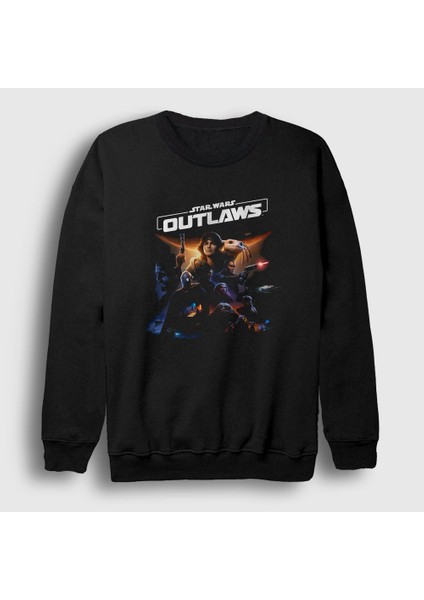 Unisex Siyah Oyun Star Wars Outlaws Sweatshirt