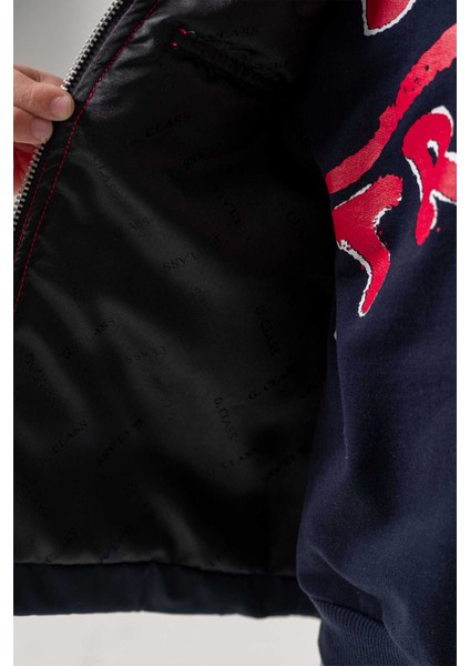 Su Geçirmez Astarlı Kapüşonlu 3 Parça Erkek Çocuk Yelekli Takım