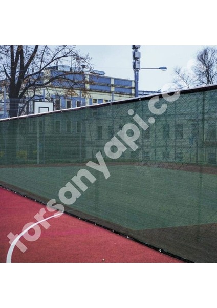 Gölgelik File – 75 Lik Çit Filesi – Şeritli Halkalı – Yeşil Renk - 5 Metre x 20 Metre