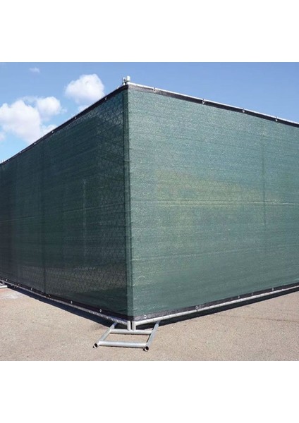 Gölgelik File – 75 Lik Çit Filesi – Şeritli Halkalı – Yeşil Renk - 4 Metre x 100 Metre