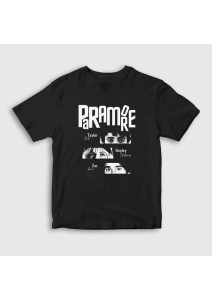 Çocuk Siyah Band V2 Müzik Paramore T-Shirt