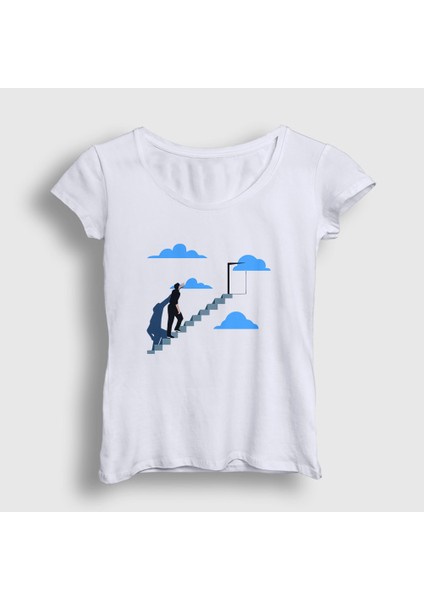 Kadın Beyaz Jim Carrey Film Truman Show T-Shirt