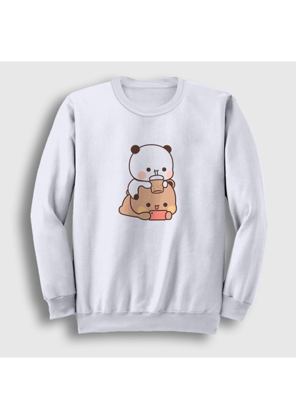 Unisex Beyaz Phone Sevgili Sevgililer Gunu Hediye Bubu Dudu Sweatshirt