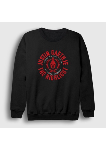 Unisex Siyah Highlight Ufc Mma Justin Gaethje Sweatshirt