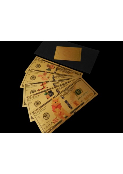 Winnie The Pooh (Ayı Winnie) 24K Altın Kaplama 5 Li Set