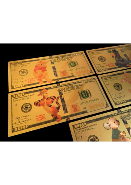 Winnie The Pooh (Ayı Winnie) 24K Altın Kaplama 5 Li Set