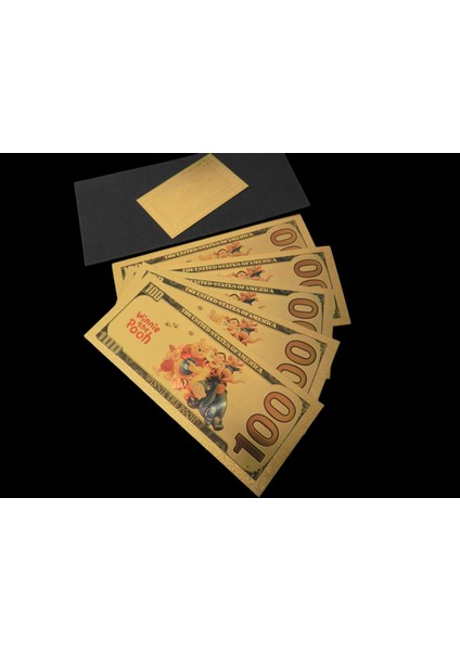 Winnie The Pooh (Ayı Winnie) 24K Altın Kaplama 5 Li Set
