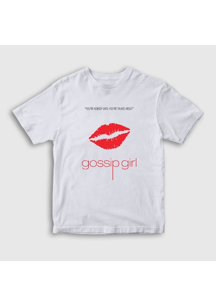 Çocuk Beyaz Nobody Dizi Gossip Girl T-Shirt