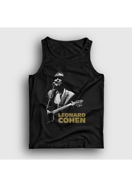 Siyah Poster Müzik Leonard Cohen Atlet