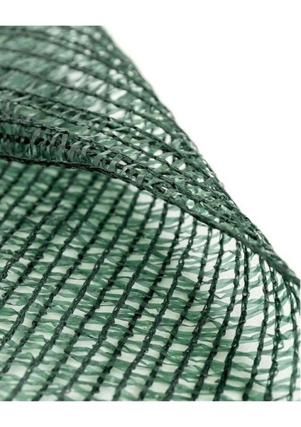 Gölgelik Filesi – 55Lik Çit Filesi – Şeritli Halkalı – Yeşil Renk - 1.5 Metre x 70 Metre