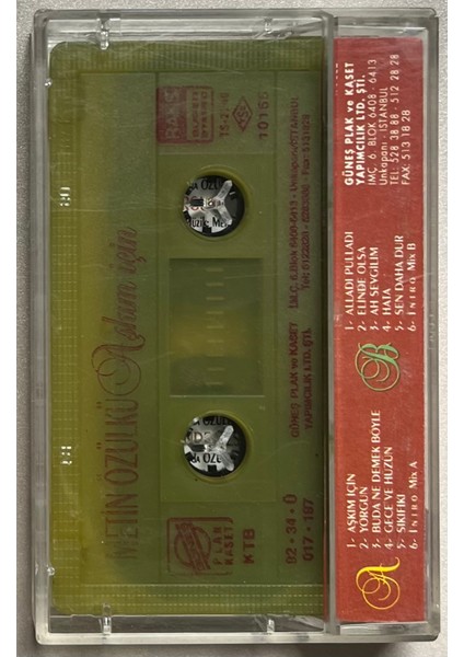 Metin Özülkü - Aşkım İçin Kaset fiyatları