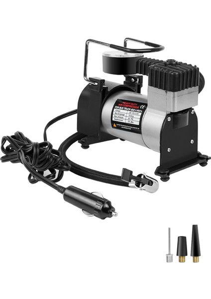 Araba Oto Araç Lastik Şişirme Pompası Metal Motorlu Kompresör 150 Psi Çakmaklık Girişli Kompresör