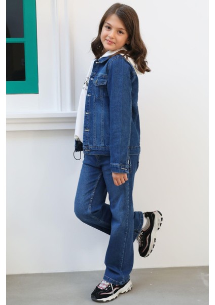 Unisex Çocuk Kot Ceket
