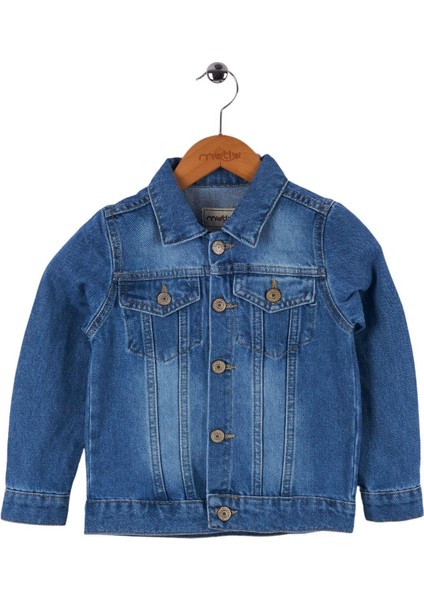 Unisex Çocuk Kot Ceket