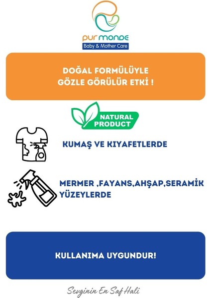 Çok Amaçlı Bitkisel Yüzey Temizleyici ve Leke Çıkarıcı Sprey 400 ml