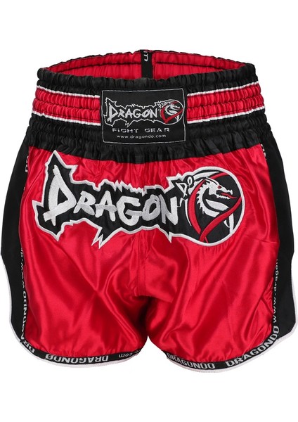 MT3075 Retro Neo Muaythai Şortu Kırmızı Retro Muay Thai Şort