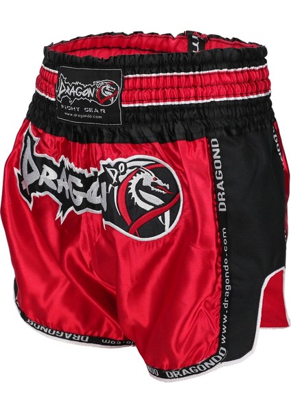 MT3075 Retro Neo Muaythai Şortu Kırmızı Retro Muay Thai Şort