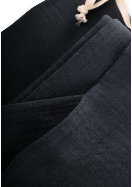 Keseli Müslin Nevresim Takımı 100X135 cm +/ - 3cm Çarşaf 120X150 Yastık 35X45 cm Füme