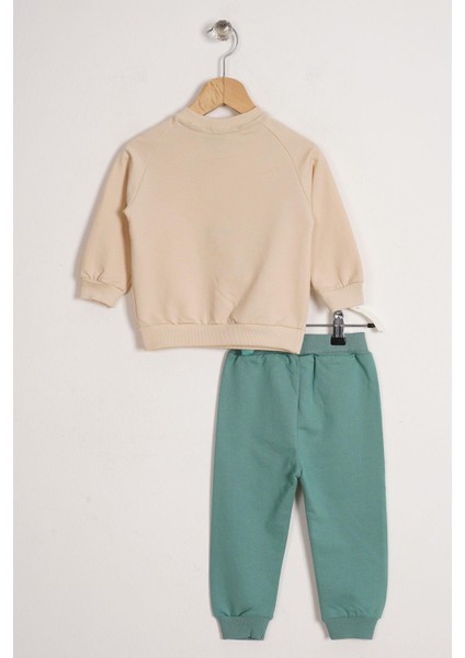 Dinazor Figürlü Yazı Baskılı Çağla Yeşili Renk Erkek Çocuk Ikili Takım modelleri