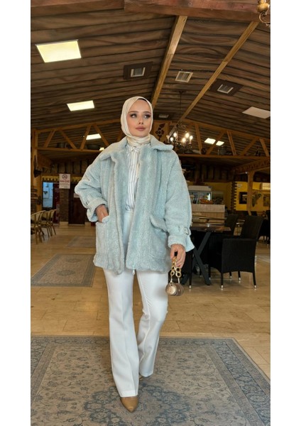 MNT001 Peluş Fermuarlı Mont