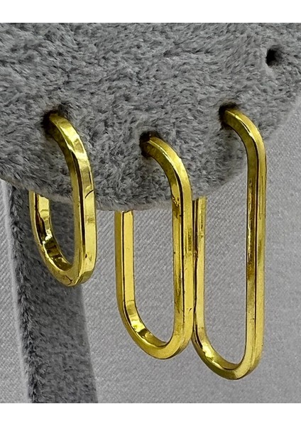 Üçlü Gold Renk Küpe