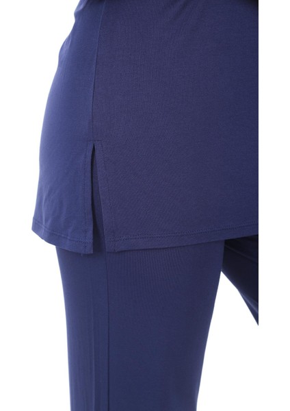 Viskon Tunik ve Pantolon Takım-Lacivert fırsatları